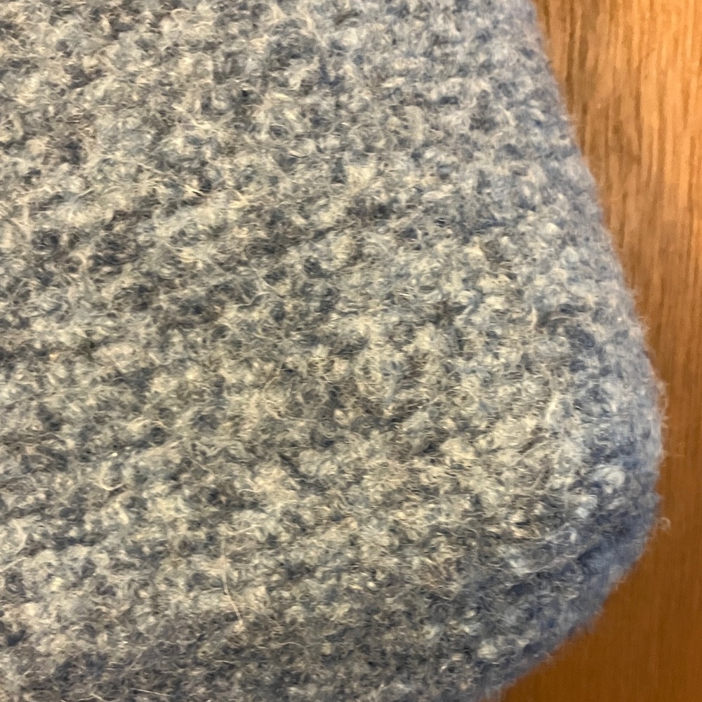HANDMADE Blue and Gray Women's Tote Bag (felted wool ) - Picture 3 of 3